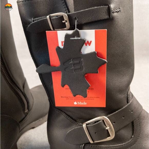 NWT Mellow Walk Vanessa Biker Boots Black Mid-Calf Leather 412109 Women's Sz 8D - Picture 13 of 15